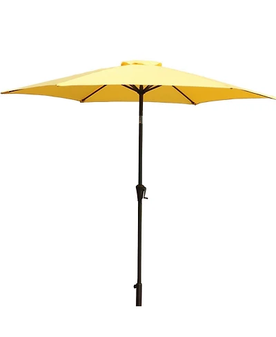 Flynama 8.8 feet Outdoor Aluminum Patio Umbrella with 33 pounds Round Resin Umbrella Base