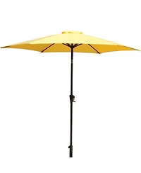 Flynama 8.8 feet Outdoor Aluminum Patio Umbrella with 33 pounds Round Resin Umbrella Base