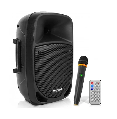 Pyle 800W Portable Bluetooth Pa Speaker – 8” Subwoofer, Led Battery Indicator, Rechargeable, MP3/Usb/Sd, Uhf Wireless Mic