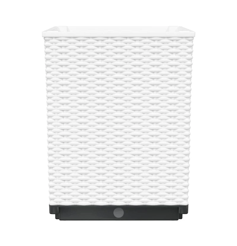 vidaXL Planters 2 pcs White 11.8"x11.8"x14.6" Polypropylene