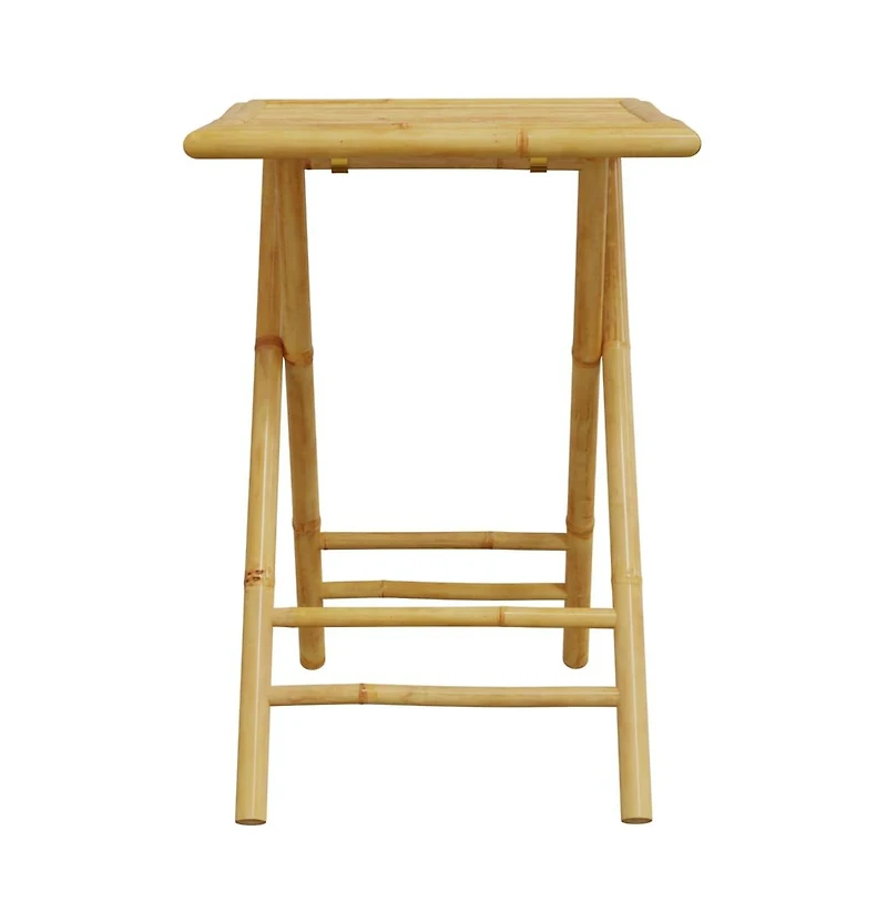 vidaXL Folding Patio Table 21.7"x21.7"x29.5" Bamboo