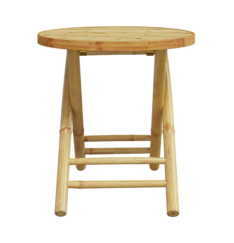 Folding Patio Table 17.7"x17.7" Bamboo