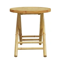 Folding Patio Table 17.7"x17.7" Bamboo