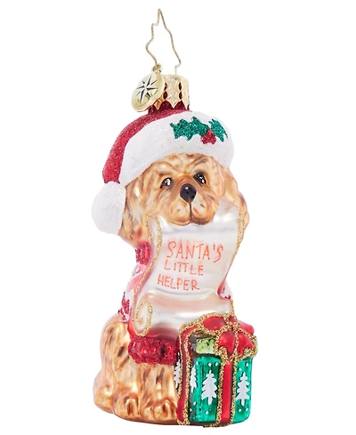 Christopher Radko Festive Furry Friend Gem Ornament
