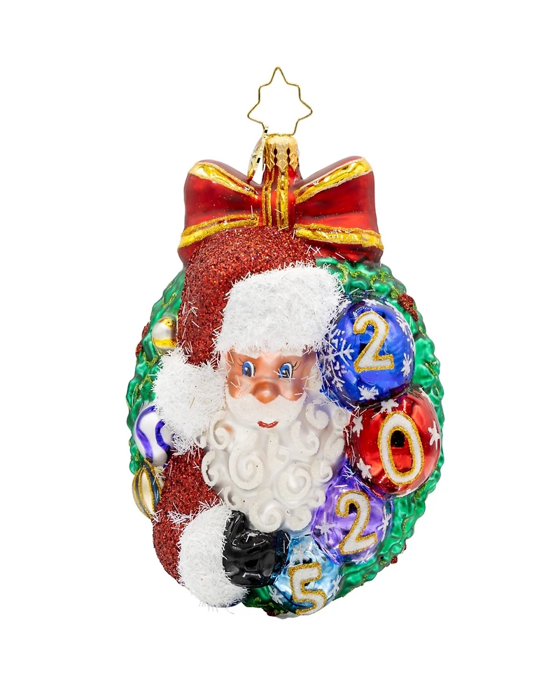 Christopher Radko Santa Smiling Through 2025 Ornament