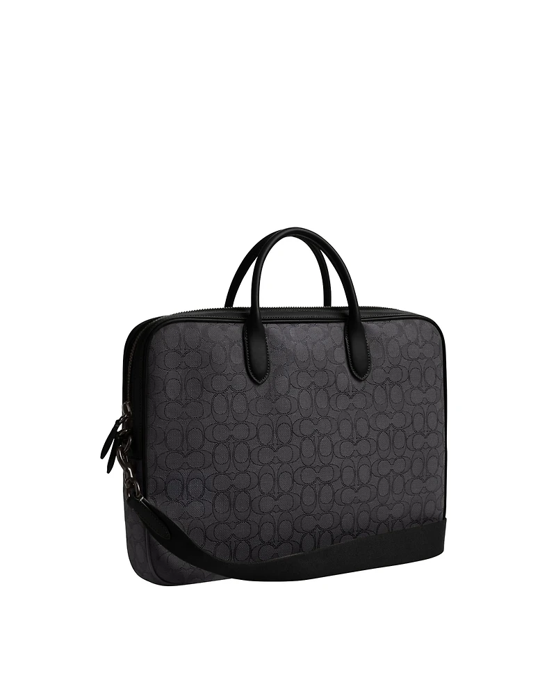 Coach Men's Theo Work Signature Jacquard Bag