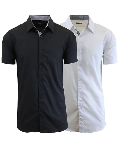 Galaxy By Harvic Men's 2-Pack Slim Fit Button-Down Shirt