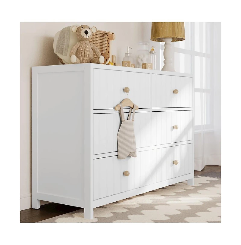 Graco Teddi 6 Drawer Double Dresser (White)