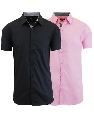 Galaxy By Harvic Men's 2-Pack Slim Fit Button-Down Shirt