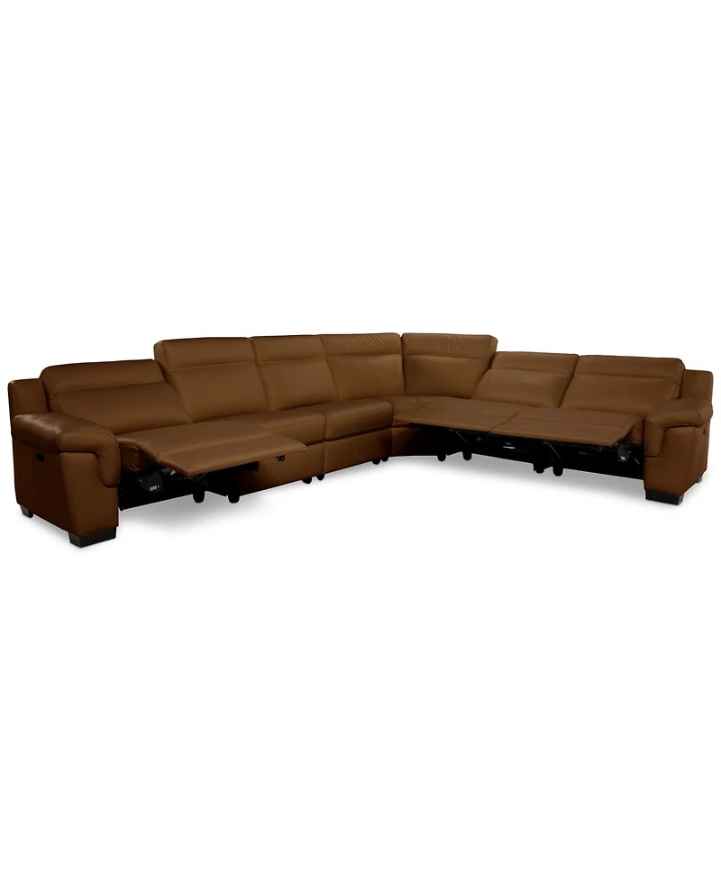 Julius Ii -Pc. Leather L Sectional with Power Recliners