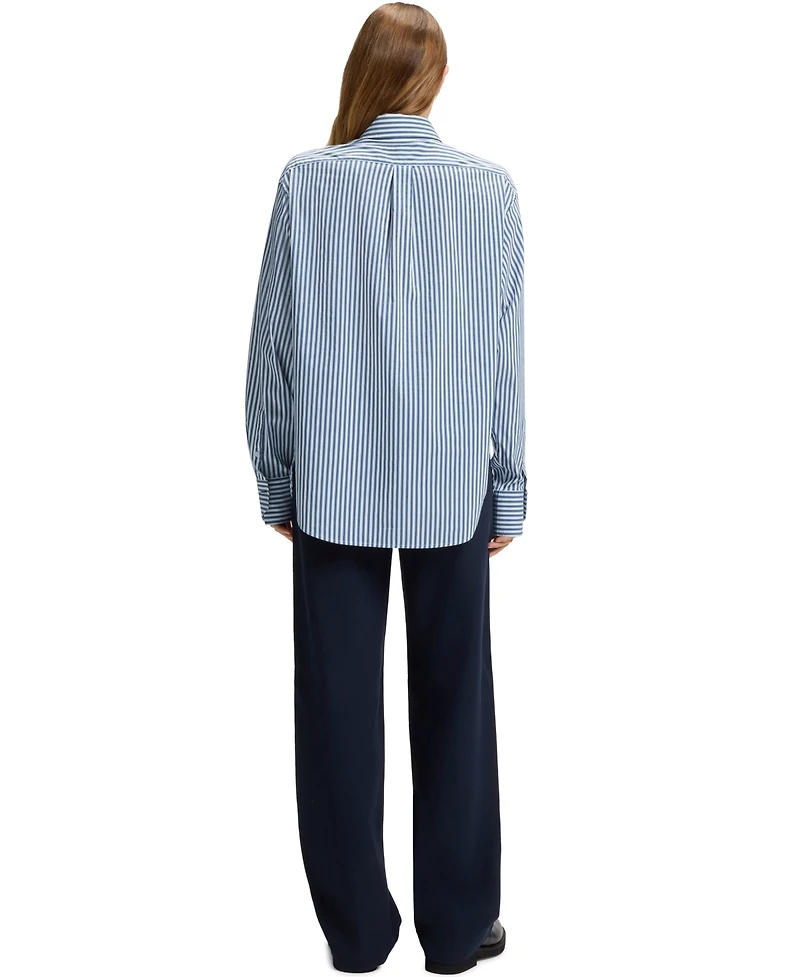 Boss by Hugo Women's Cotton-Blend Striped Blouse