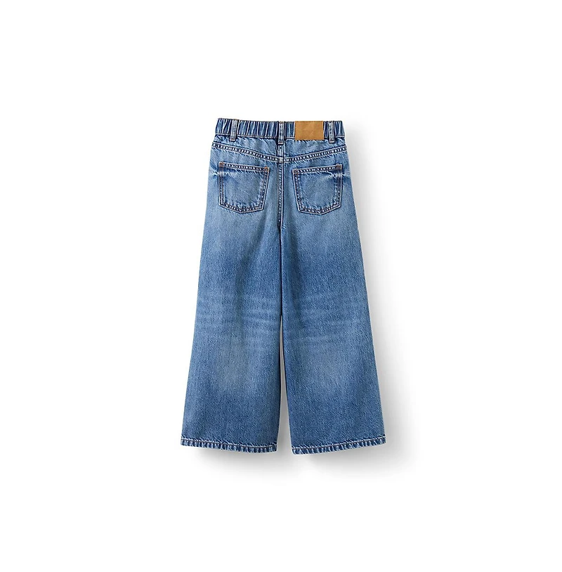Cotton On Big Girls Little/Big Pleat Front Relaxed Denim Jean