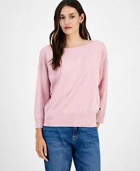 Nautica Jeans Women's Boat-Neck Dolman Shimmer Sweater