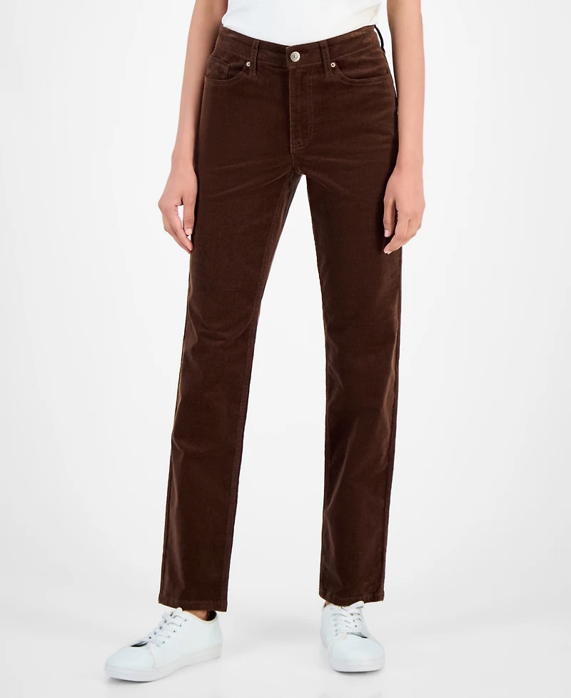 Nautica Jeans Women's Mid-Rise Corduroy Pants