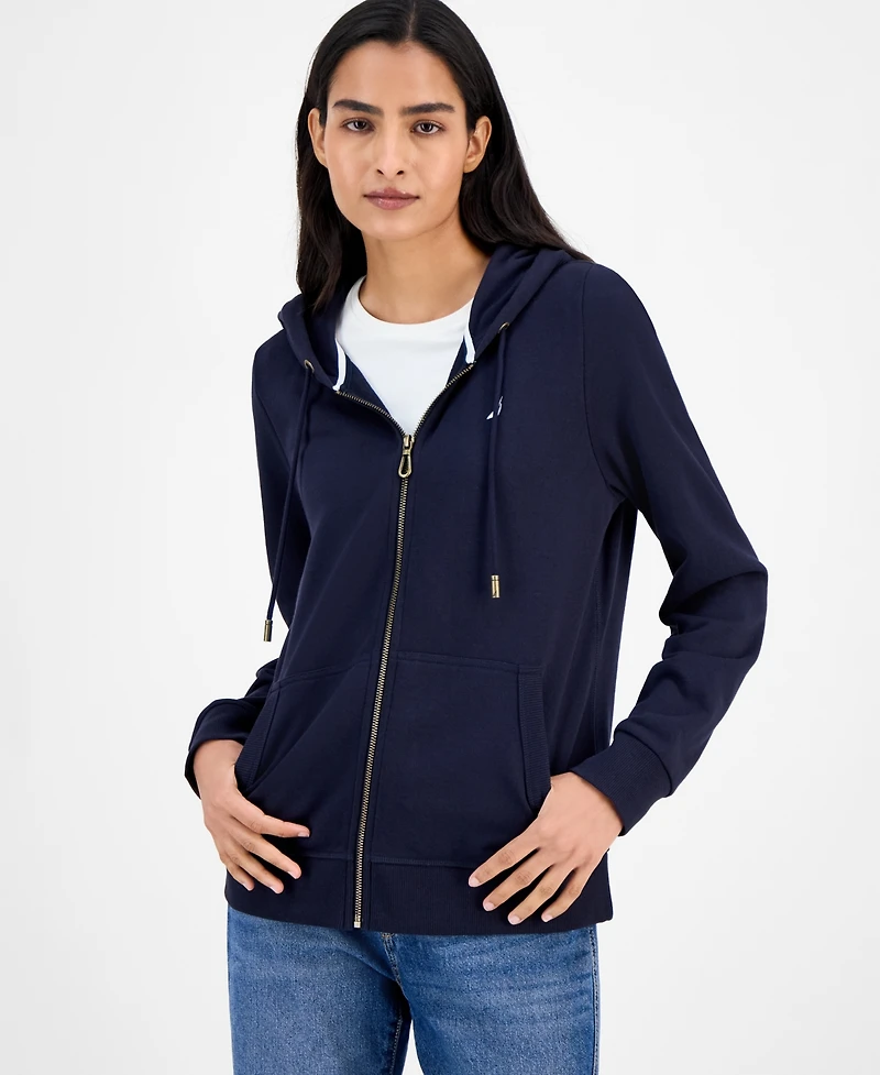 Nautica Jeans Women's Solid Zip-Front Hoodie, Online Only
