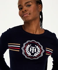Tommy Hilfiger Women's Cotton Crest Crewneck Sweater