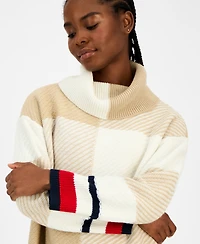 Tommy Hilfiger Women's Plaid Cowlneck Sweater