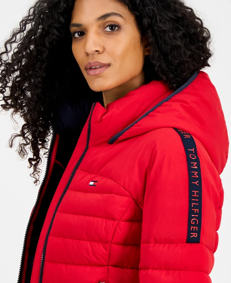 Tommy Hilfiger Women's Hooded Long-Sleeve Puffer Jacket