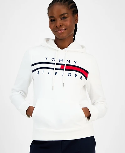 Tommy Hilfiger Women's Embroidered Logo Hooded Sweatshirt
