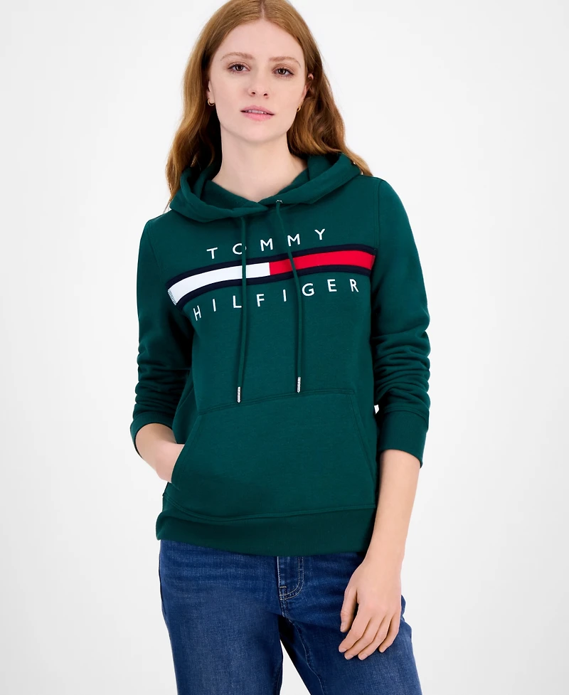 Tommy Hilfiger Women's Embroidered Logo Hooded Sweatshirt