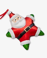 Holiday Lane Christmas Cheer Santa Star Ornament, Macy's Exclusive