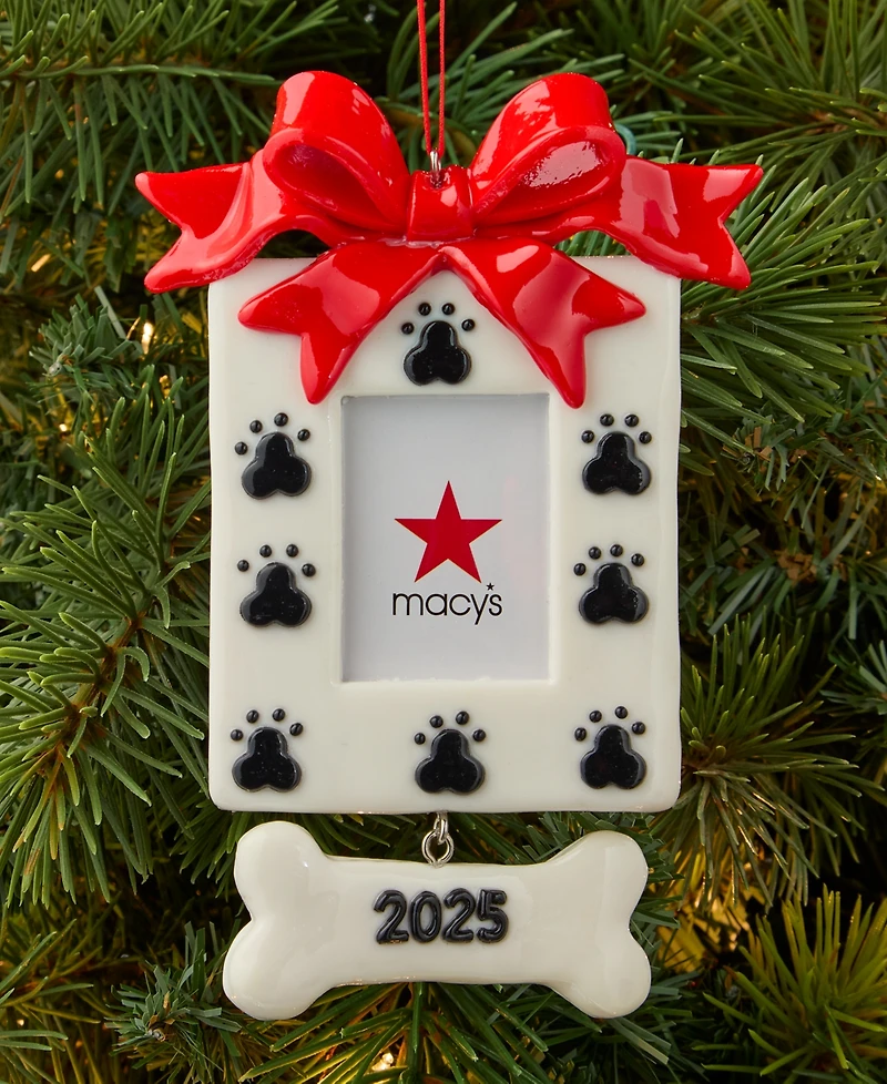 Holiday Lane Pets Dog Print Frame Ornament, Macy's Exclusive