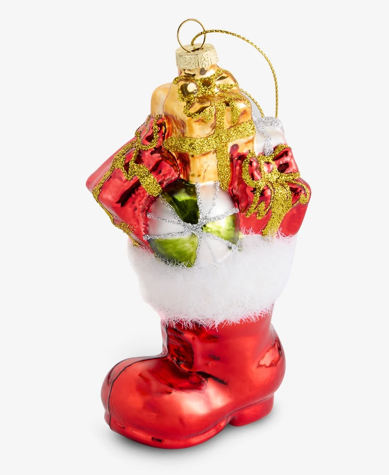 Holiday Lane Christmas Cheer Red Stocking with Gifts Ornament, Macy's Exclusive