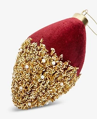 Holiday Lane Berry Tones Red Velvet Finial Ornament, Macy's Exclusive