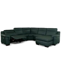 Julius Ii Leather Sectional Collection Macys Exclusive