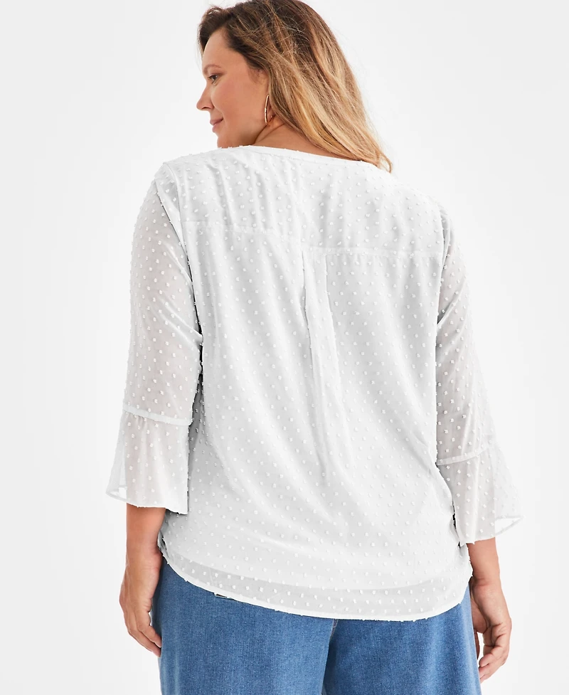 Style & Co Plus Pintuck Blouse, Exclusively at Macy's