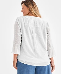 Style & Co Plus Pintuck Blouse, Exclusively at Macy's