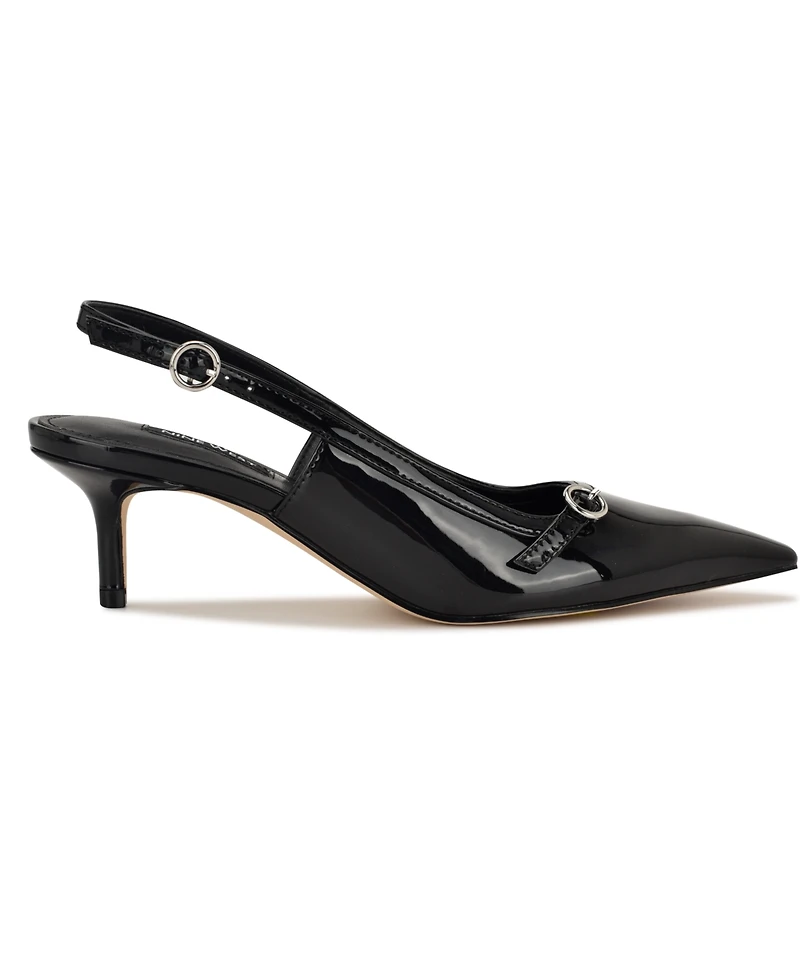 Nine West Women's Ashlea Slingback Kitten Heel Pumps