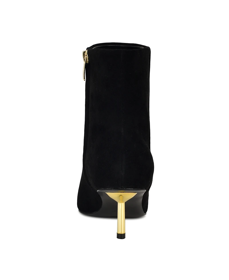 Nine West Women's Hamesa Pointy Toe Kitten Heel Booties