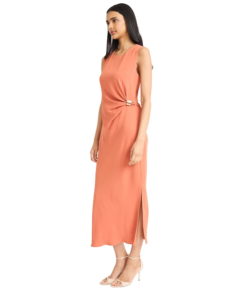 Donna Morgan Women's Sleeveless Sheath Midi Dress