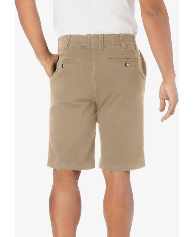 KingSize Big & Tall 10" Flex Full-Elastic Waist Chino Shorts