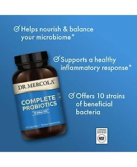 Dr. Mercola Complete Probiotics 70 Billion Cfu, 90 Servings, Supports Digestive Health
