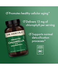Dr. Mercola Fermented Chlorella with Chlorophyll, 90 Servings, Supports Immune and Organ Health
