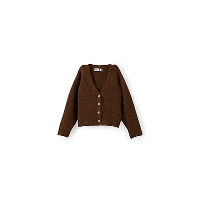 Cotton On Girls Little/Big Vera Vee Neck Cardigan