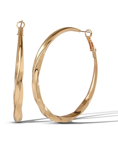 Jessica Simpson Twisted Gold Hoop Earrings