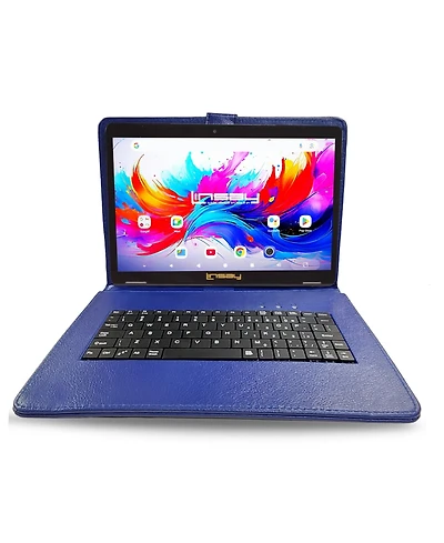 Linsay 10.1"Octa Core 256GB Storage Android 15 Tablet with Style Keyboard