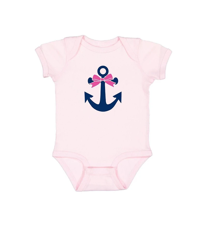 Sweet Wink Baby Girls Anchor Bow Short Sleeve Bodysuit