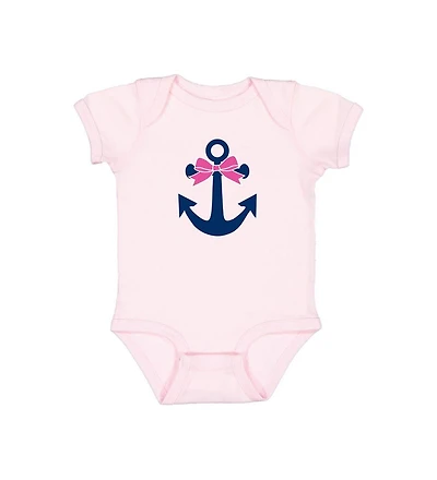 Sweet Wink Baby Girls Anchor Bow Short Sleeve Bodysuit