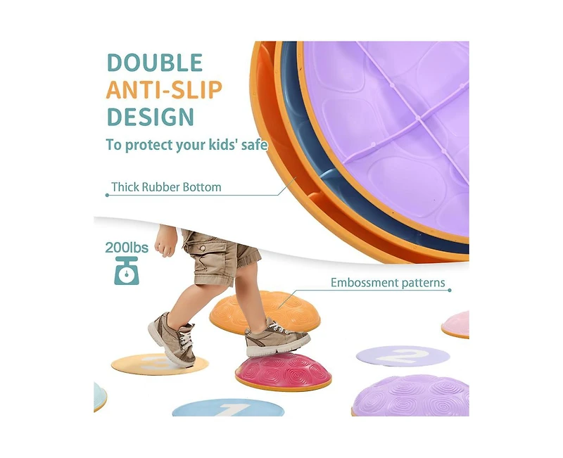Outree 6-piece turtle-shaped stepping stone for kids