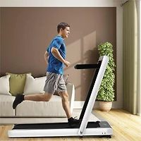 4.75HP 2 In 1 Folding Walking Pad Treadmill with Remote App Control
