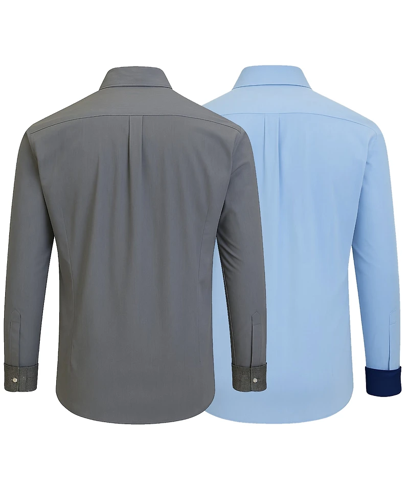 Galaxy By Harvic Men's 2-Pack Slim Fit Solid Shirt