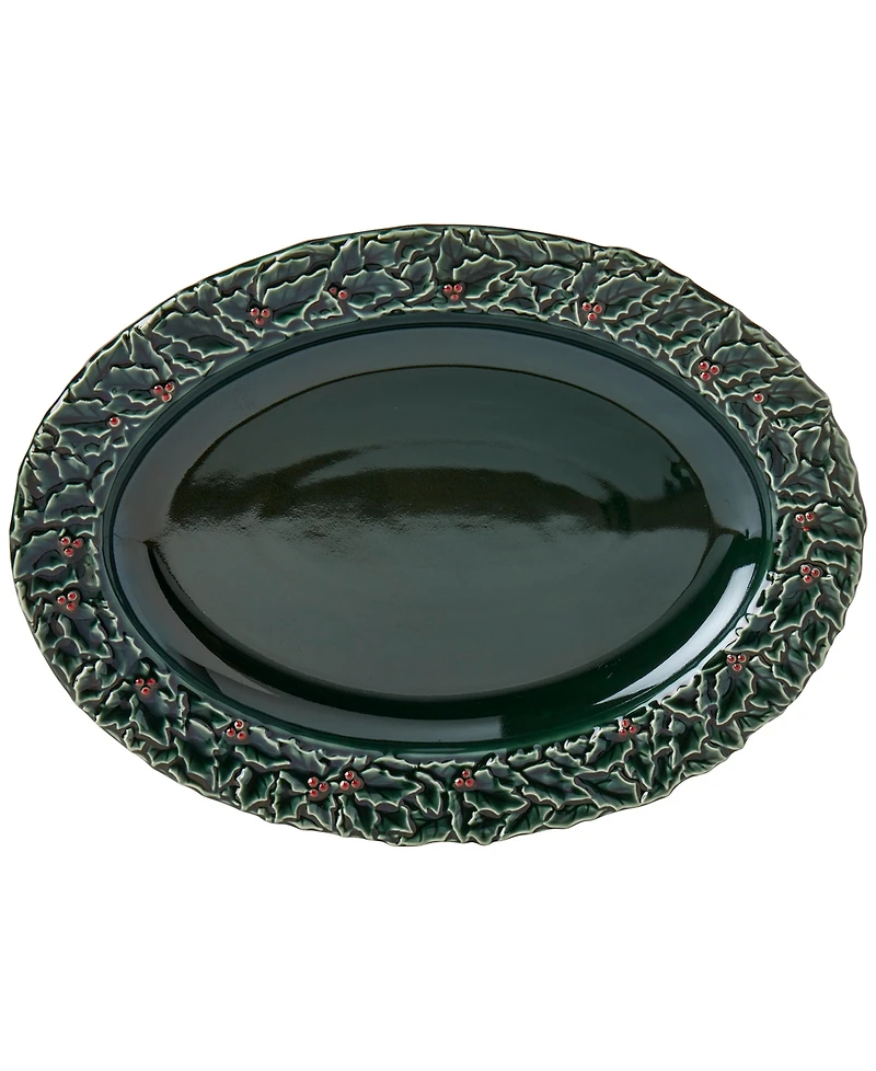 Haven 16" Green Holly Platter