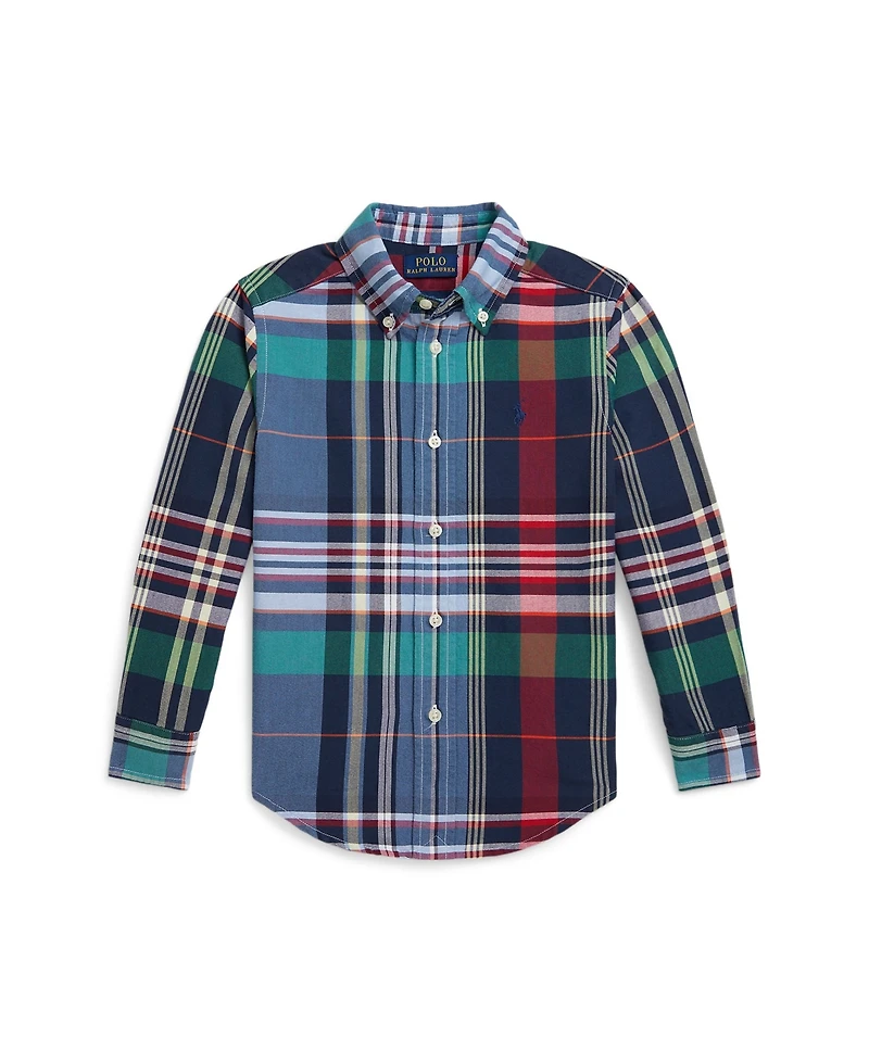 Polo Ralph Lauren Toddler and Little Boys Plaid Oxford Shirt