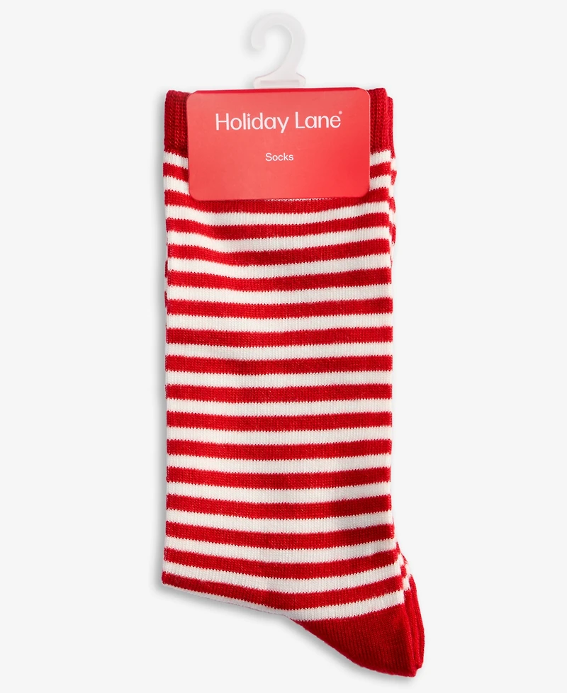 Holiday Lane Women's Striped Socks 10021312700, Macy's Exclusive