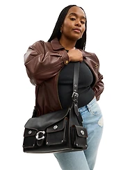 Coach Tabby Turnlock Large Soft Leather Shoulder Bag