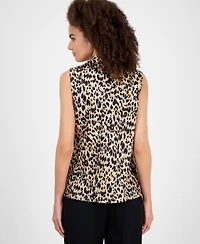 Kasper Women's Sleeveless Tie-Neck Top